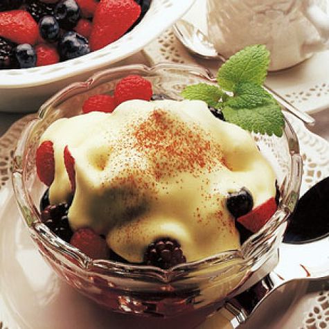Mixed Berries with Zabaglione