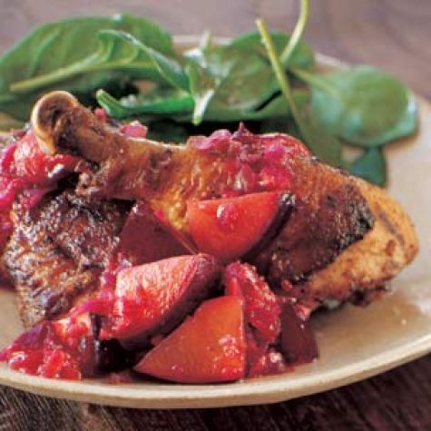 Grilled Chicken with Plum-Jalapeño Relish