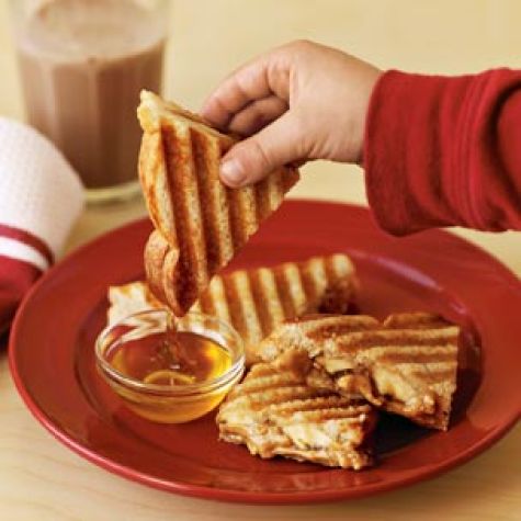 Peanut Butter Panini with Bananas & Honey