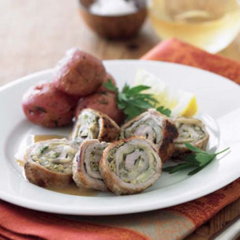 Veal and Artichoke Involtini