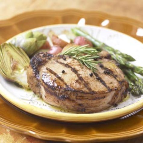 Grilled Brined Pork Chops