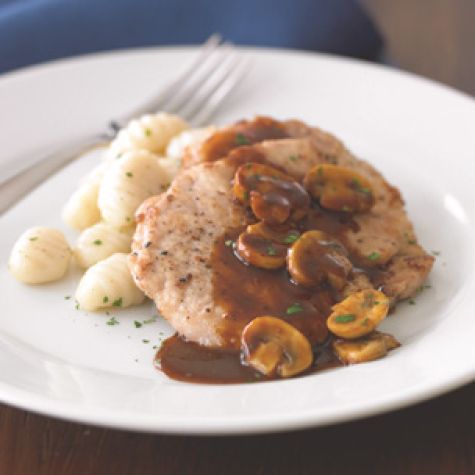 Pork Scallopini with Mushrooms and Marsala Sauce