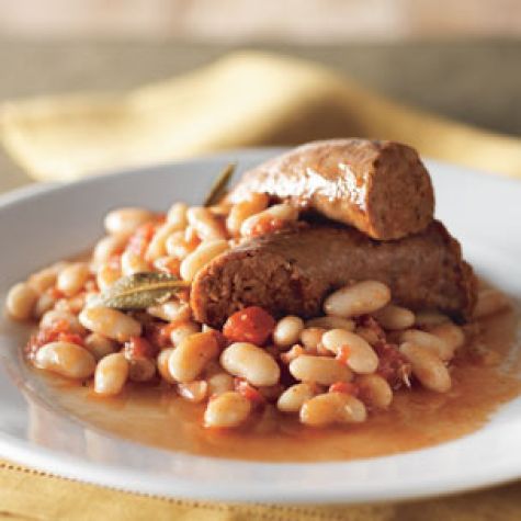 Italian Sausage and Cannellini Beans in Herbed Tomato Sauce