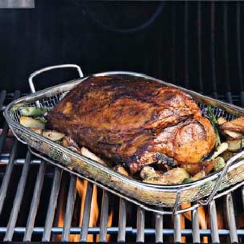 Deviled Pork Loin with Grilled Potatoes & Onions