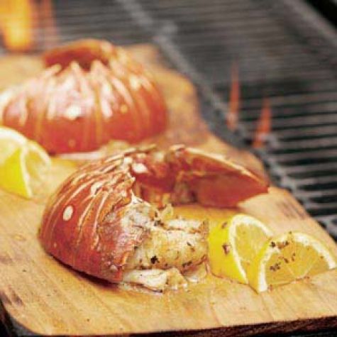 Cedar-Planked Lobster Tails