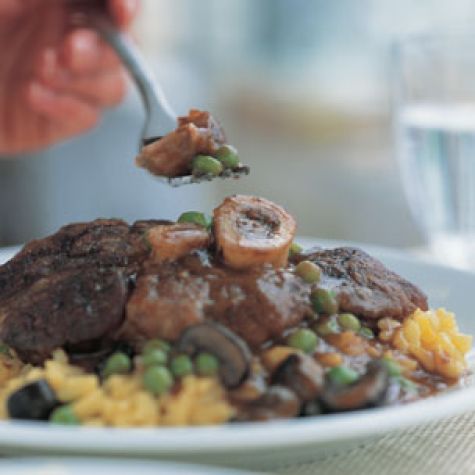 Osso Buco with Mushrooms & Peas