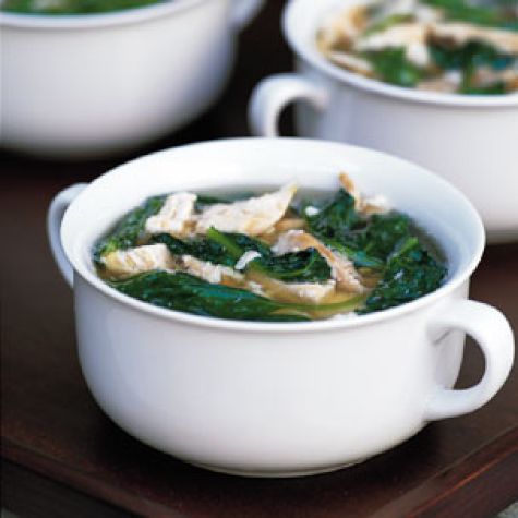 Chicken Stracciatella with Baby Spinach