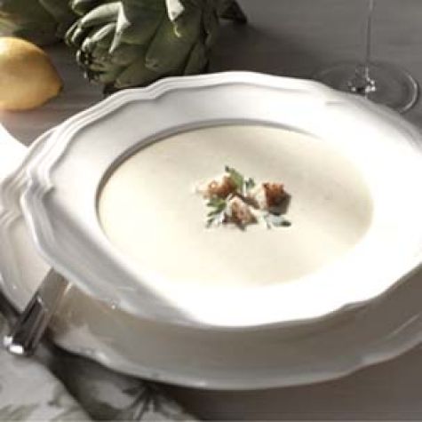 Artichoke Soup with Croutons