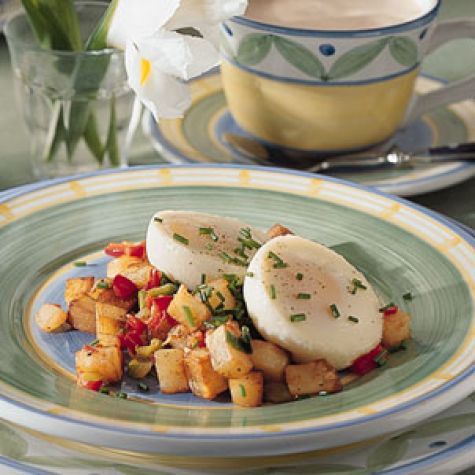 Home Fries with Poached Eggs