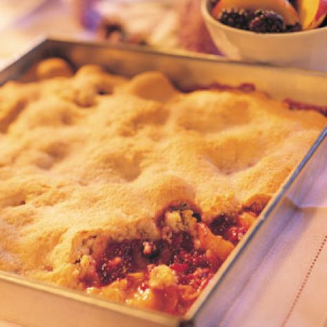 Nectarine-Blackberry Cobbler