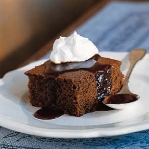 Ginger Cake with Warm Caramel Sauce