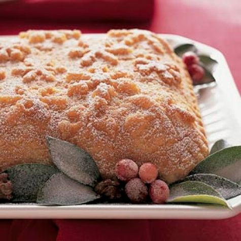Snowflake Cake with Brandy-Butter Glaze