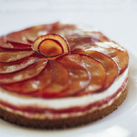 Plum and Goat Cheese Terrine with Gingersnap Crust