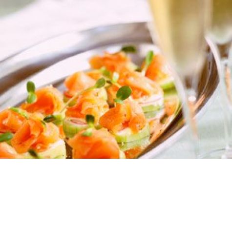 Cucumber Rounds with Smoked Salmon and Lime Aioli