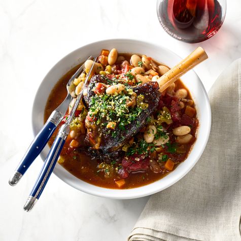 Braised Lamb Shanks with White Beans