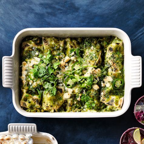 Chicken Enchiladas with Tomatillo Sauce (Enchiladas Verdes)