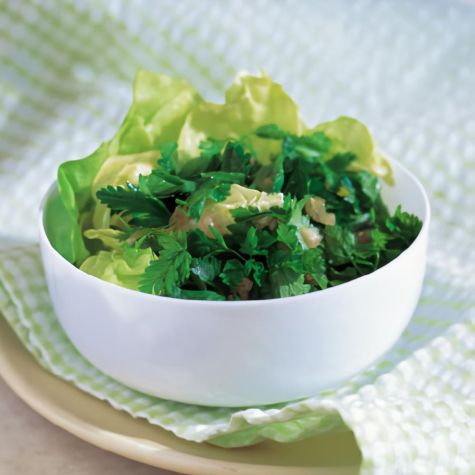 Green Herb Salad with Champagne Vinaigrette