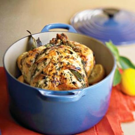 Slashed Chicken with Herb Butter
