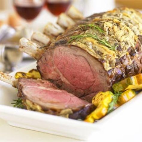 Standing Rib Roast with Bordelaise Sauce