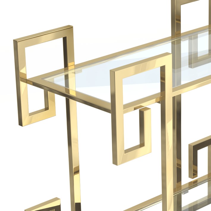 Greek Key Bar Cart Williams Sonoma