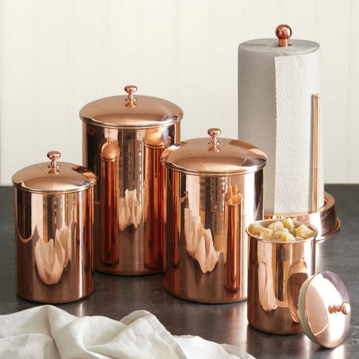 copper canister set kitchen