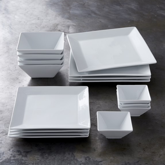 square dinner plates set