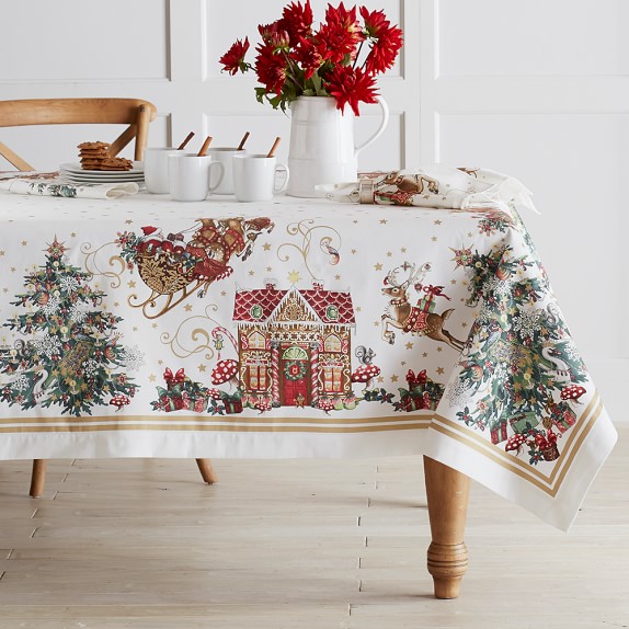 rectangular christmas tablecloth