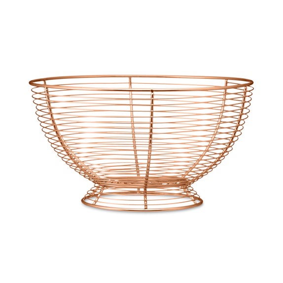 copper fruit basket hanging