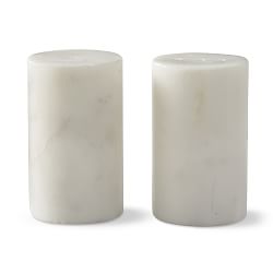 white ceramic salt and pepper shakers