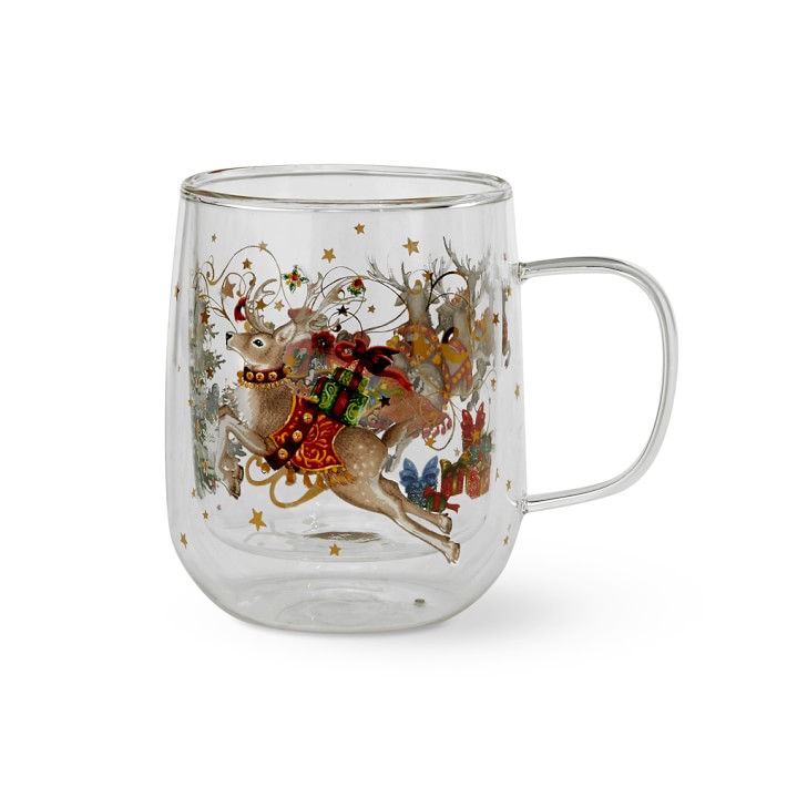 clear glass christmas mugs