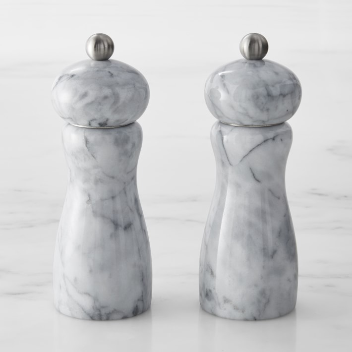 salt and pepper marble plates