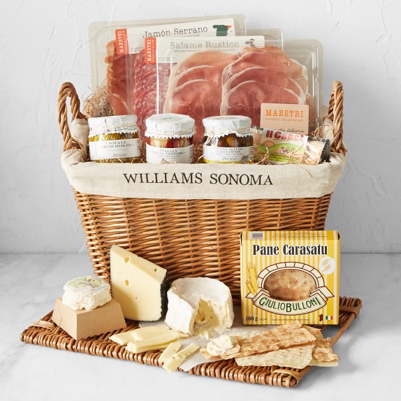 Williams Sonoma Deluxe Cheese & Charcuterie Gift Basket
