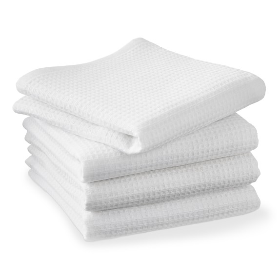 white waffle tea towels