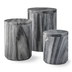 salt and pepper marble canisters