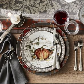 Autumn Plaid Charger Plate Williams Sonoma