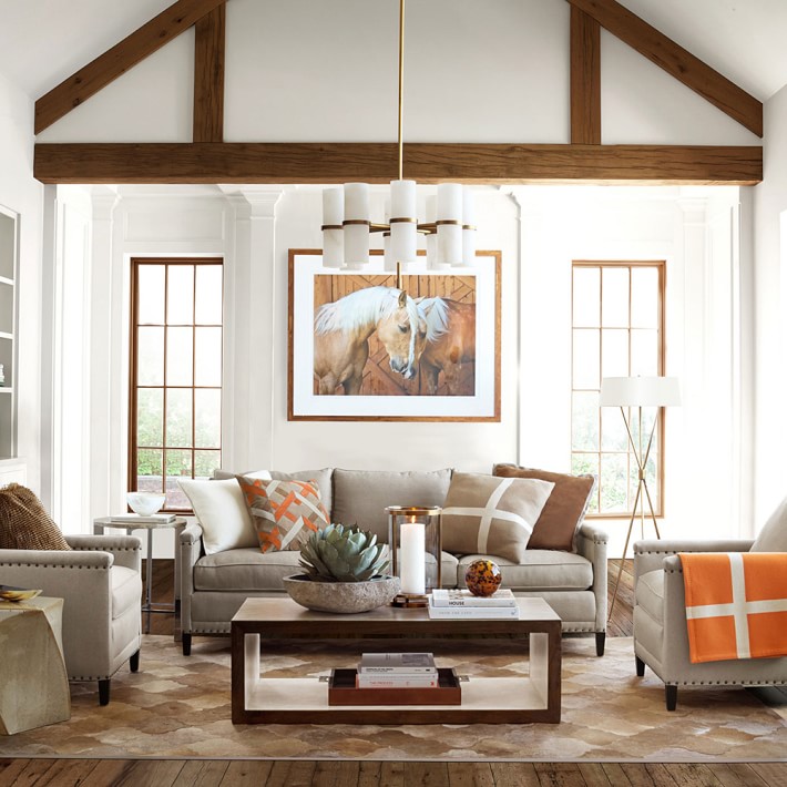 Brown Pieced Gate Cowhide Rug Williams Sonoma