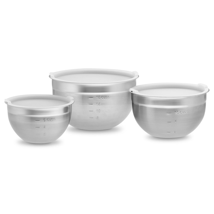tovolo stainless steel mixing bowls with lids set of 3