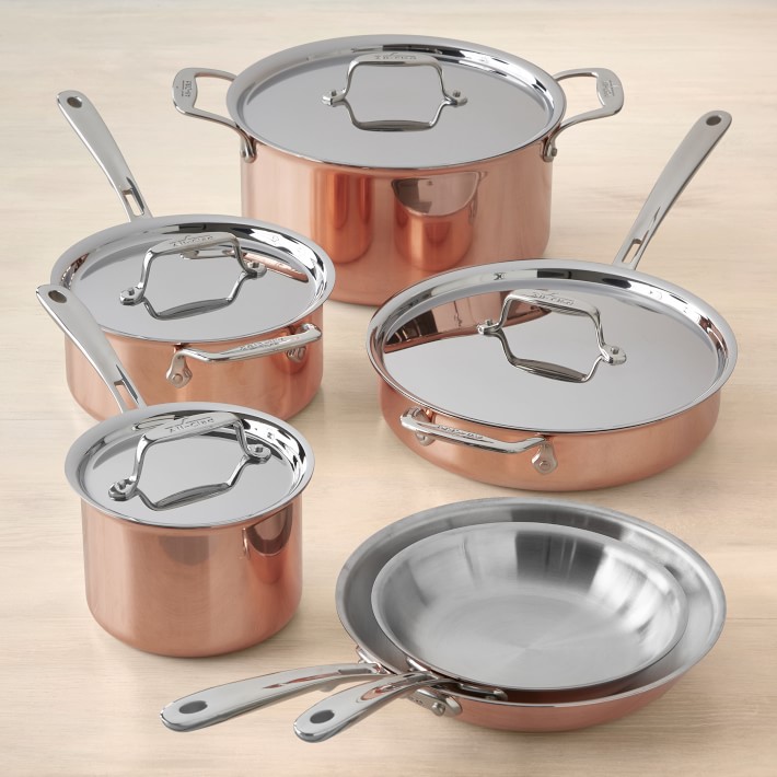 All-Clad C4 Copper 10-Piece Cookware Set | Williams Sonoma