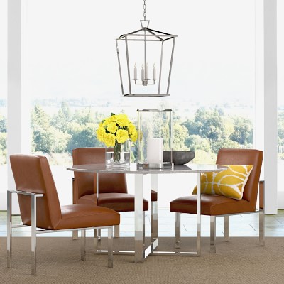 Mercer Leather Side Chair Williams Sonoma