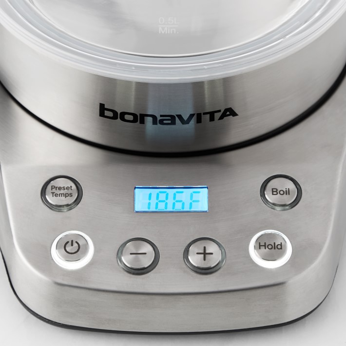 Bonavita Cosmopolitan 1.3L Variable Temperature Gooseneck Glass Tea