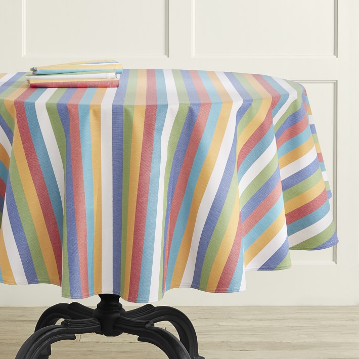 Summer Stripe Oilcloth Outdoor Round Tablecloth 70 Williams Sonoma - Patio Table Tablecloths Round Summer Stripe Oilcloth Outdoor Round Tablecloth 70 Williams Sonoma - Patio Table Tablecloths Round
