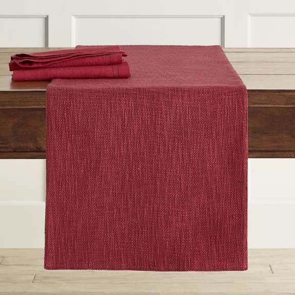 burgundy table runner