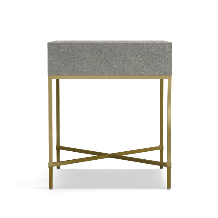 Grey Faux Shagreen Side Table Williams Sonoma