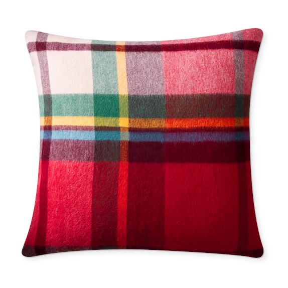 Plaid Lambswool Pillow Cover | Williams 