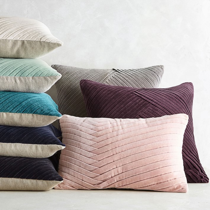 charcoal velvet pillow
