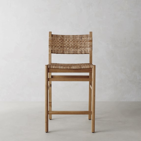 Sullivan Woven Counter Stool Kitchen Stools Williams Sonoma