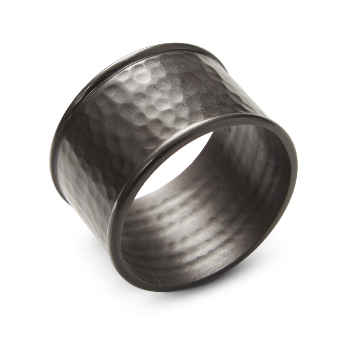 Bronze Hammered Napkin Rings Williams Sonoma