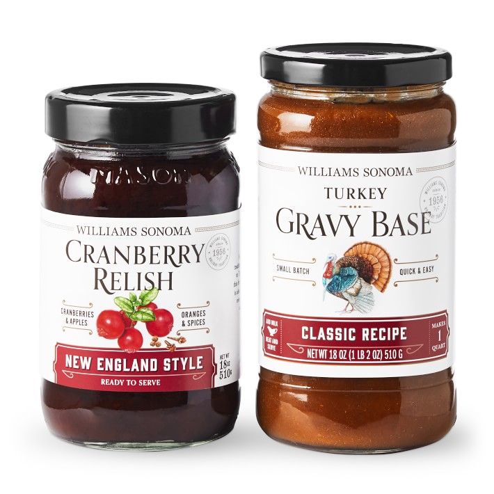 Williams Sonoma Classic Turkey Gravy Base Cranberry Relish Set Side Dishes Williams Sonoma