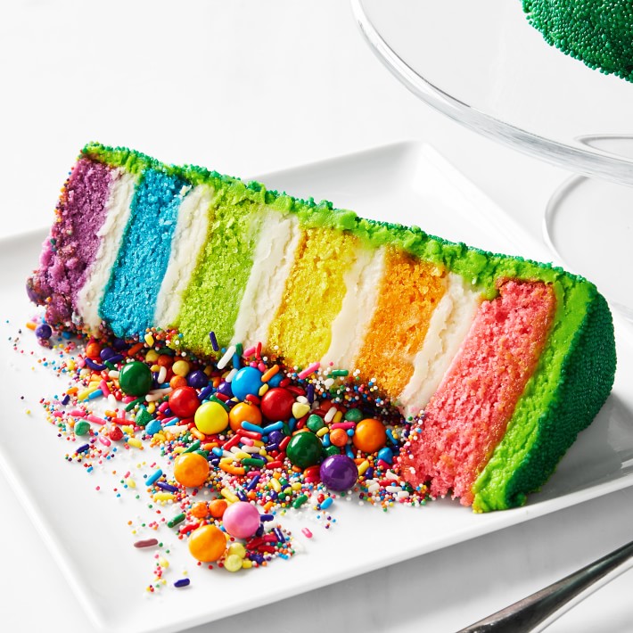 Flour Shop Rainbow Green Explosion Cake Online Baked
