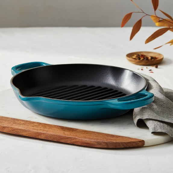 Le Creuset Enameled Round Cast Iron Grill Pan Williams Sonoma